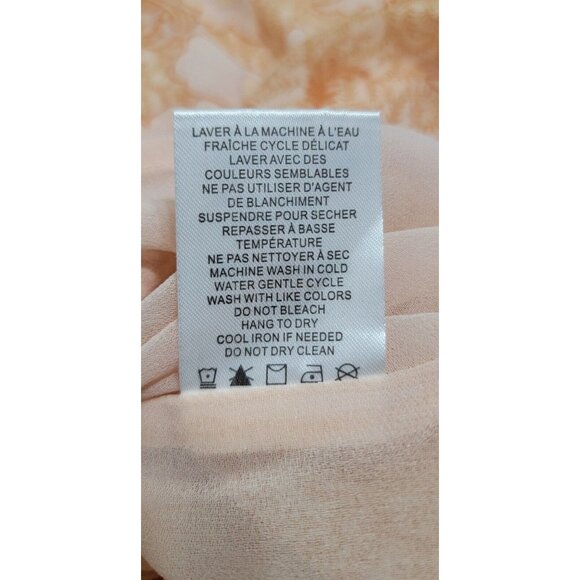 Cupcakes and Cashmere Womens Orange Floral Blouse Ruffled Neck Size M NWT - Picture 8 of 11